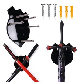 ERMMZHZW Sword Hanger,Sword Wall Mount,Axe Holder,Acrylic sword display stand,The sword stand holder can display two swords or a single sword at the same time with Hardware (Pack of 1)