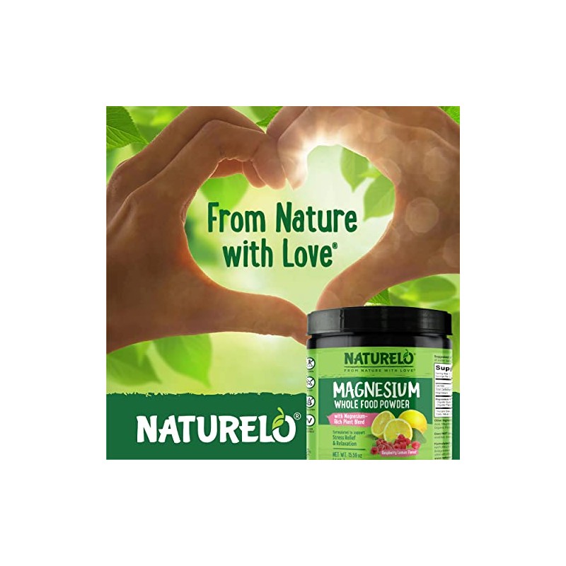 Naturelo Polvo Magnesio Calma Alimentos Enteros Quinua Coliflor Linaza Stres