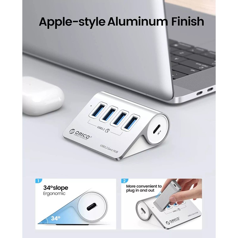 Universal ORICO USB Hub 5Gbps with 4 USB A Ports