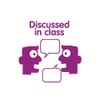 SuperStickers 'Discussed in Class' Teacher Stamper for Marking in Purple