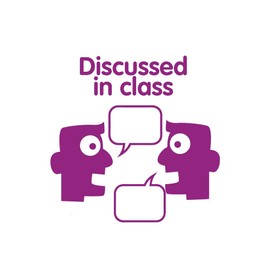 SuperStickers 'Discussed in Class' Teacher Stamper for Marking in Purple Ink.