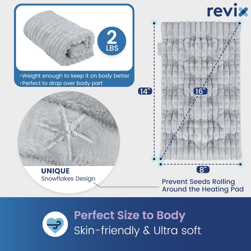 REVIX Microwave Heating Pad, 8 * 14" Flaxseeds Heating Pads