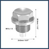 VekAuto 2 Set M16x1.5 Oil Drain Plug Aluminum Alloy Silver