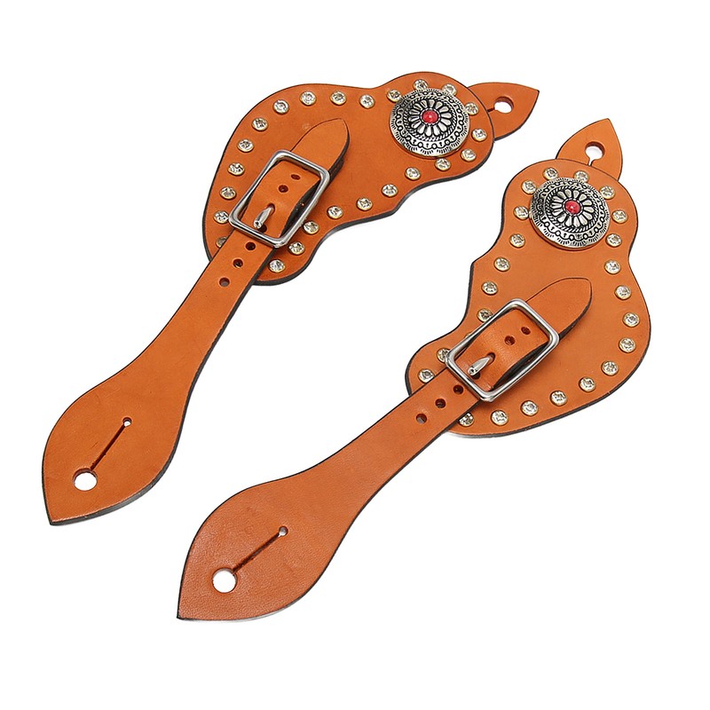 Spur Strap Artificial Leather Adjustable Western Spur Strap with Buckle