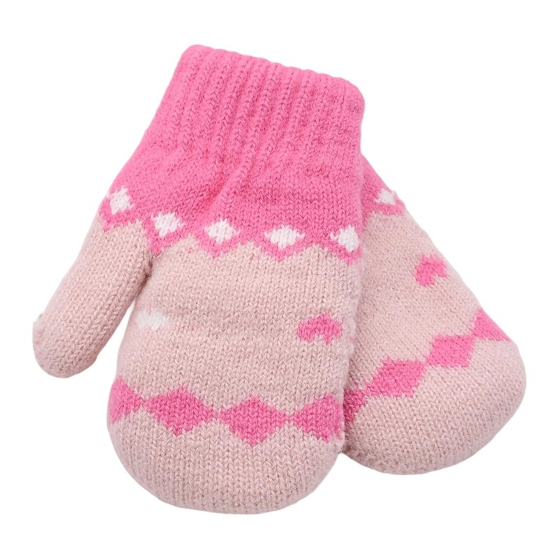 CXQRR Toddler Kids Knit Mittens for Girls Boys, Winter Gloves