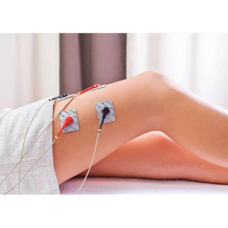 Fitop 20 Electrodos Compatibles Compex 5x5 Single Snap Premium
