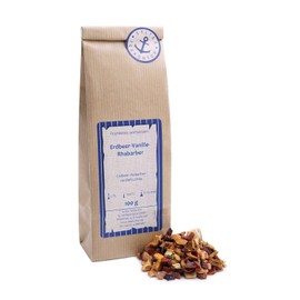 Fruit Tea Loose Strawberry Vanilla Rhubarb Apple, Rose Hips, Strawberry, Rhubarb Fruit Tea 500 g