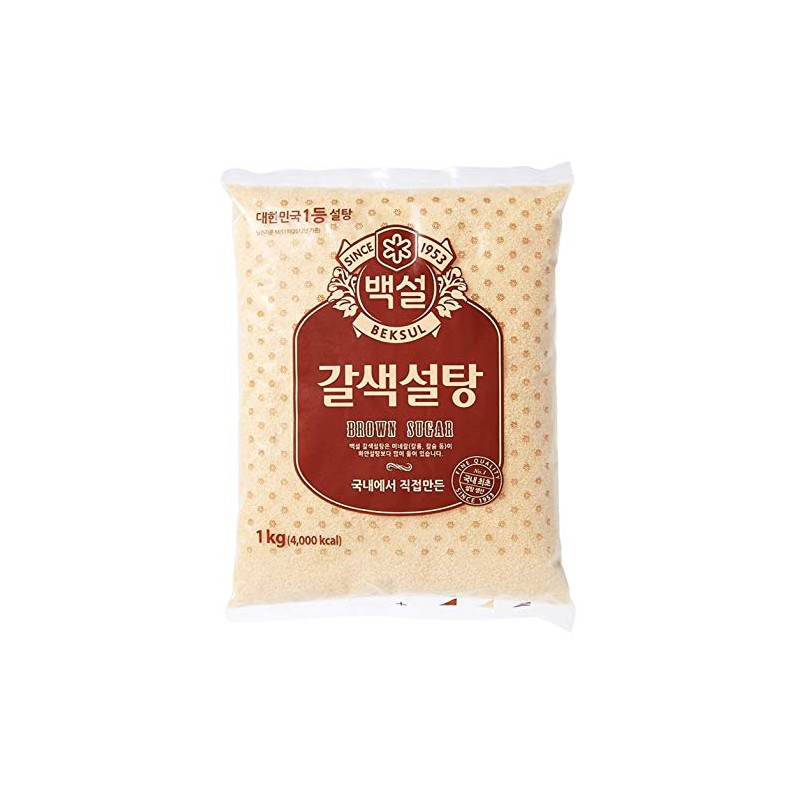 Korean Beksul Fine Quality Sugar 2.2lb 백설 설탕 (Brown Sugar)