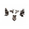 Receive 5 metal shepherds 3 cm high, 1 nativity maria