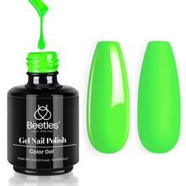 Beetles Neon Green Gel Nail Polish 15ml Soak Off Uv LED Nail Lamp Salon DIY Home Gift for Women Lime Green