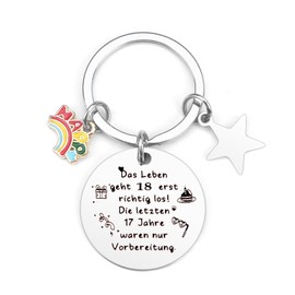 Money Gift Birthday Keyring Boyfriend 18th Birthday Gift 18th Birthday Girl Keyring Friendship Birthday Gift Man Birthday Gift for Women Gift Boyfriend, For 18er1