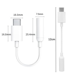 dacType C USB to C Dac Built-in Converter Adapter For type-c Earphone Converter Type C Earphone Adapter 3.5mm Aux USB -c Audio Jack Supports Phone/Volume Control/Music,Compatible with Type C Devices