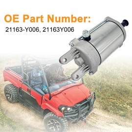 Sowyre 21163-Y006 Starter Motor Compatible with Kawasaki Mule Pro MX KAF700 2019-2023，21163Y006