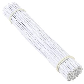 Tangyinrd 200 Pcs 6 inch Garden Twist Tie, Round Plastic Twist Ties for Plants, Vines and Wrapping Cords or Christmas Tree Gardening Plants Growth and Care, Office Home Cable Organization (White)