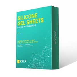 Large Silicone Scar Sheets 4 Pcs - 6" x 5" Silicone Gel Sheets - Silicone Tape for Scars Treatment - For Irregular Scar Removal