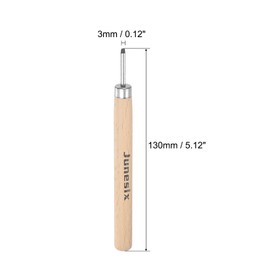 uxcell Wood Carving Knife Tool Chisel, 3mm 65# Manganese Steel Small Half-round Sculpting Graver for DIY Craft Sculpture Carpenter Beginners Experts