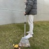 Small Leaf Rake with 11 Metal Tines, 33-68 Inch Rake