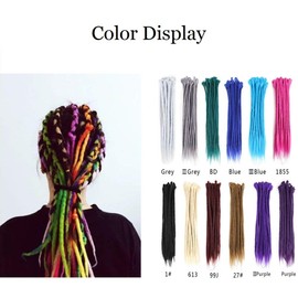 Dsoar 20 Inch Dreadlock Extensions 12 Strands Synthetic Dreads Handmade Twist Braiding Hair Crochet Braids(27#,Light Brown)