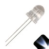 10mm Round Top Cool/Clear White LED - Ultra Bright (Pack