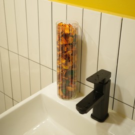 Qingbei Rina Mini Pot pourri Bags,Orange Citrus Scented Pot pourri Bowl Filler,Pot pourri Dried Flower,Home Fragrance Sachet, Decorative Vase Wedding Party Gift(Burnt Orange)-Small