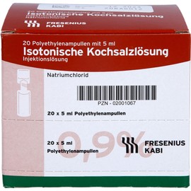 Isotonische Kochsalzlösung 0,9% Plastikampullen