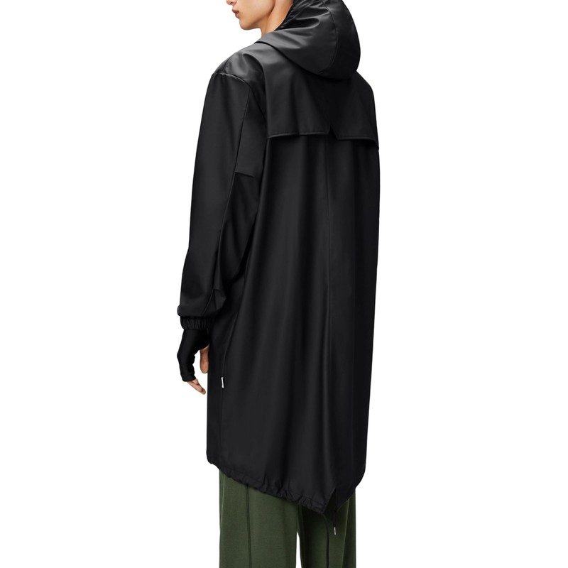 RAINS Fishtail Parka Raincoat, Jacket Black M