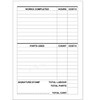 Repair Job Cards x100 Garage Workshop Job Time Sheet Pad