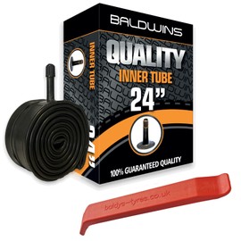 24" Baldwins Cycle/Bike/Wheelchair Inner Tube 24" x 1.0 Schrader/Car/Auto Type Valve & BALDY'S TYRE LEVER