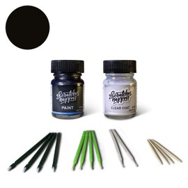 ScratchesHappen Exact-Match Touch Up Paint Kit - Black Metallic (PXQ/NXQ) for RAM - Essential (Paint + Clear Coat)