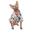 Sphynx Hairless Cat Summer Cotton T-Shirts Cat Vest Pet Clothes,Round