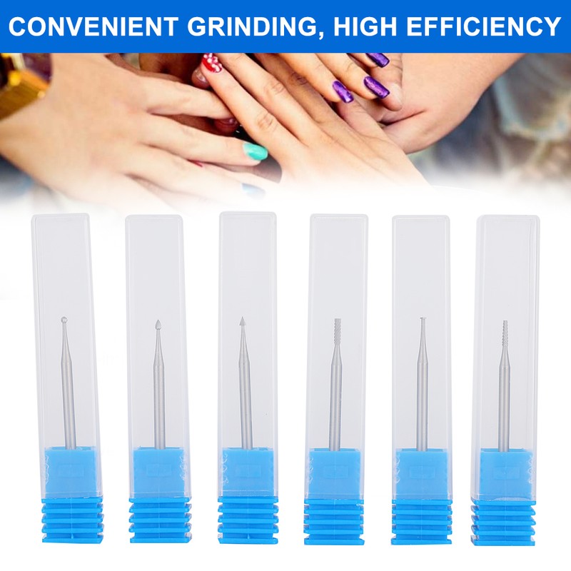 6pcs Tungsten Steel Nail Art Manicure Drill Bits Electric Manicure