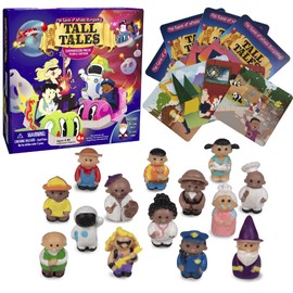 SCS Direct, Tall Tales Story Telling Board Game Expansion Pack: People Edition - Incluye 14 nuevas piezas de juego educativo y 4 tarjetas de cuentos - Promueve la creatividad y las habilidades del