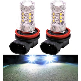 JUNSKY H8 H11 H16 Fog Lamp, High Brightness LED, Compatible with Vehicle Inspection, Waterproof, Explosive, Silent, Specialized in Single Color, 2,400 LM, Yellow, 3500K, 12 V, V24 Compatible, 70 W,