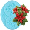 Christmas Flower Fondant Mold Poinsettia Flower Silicone Molds