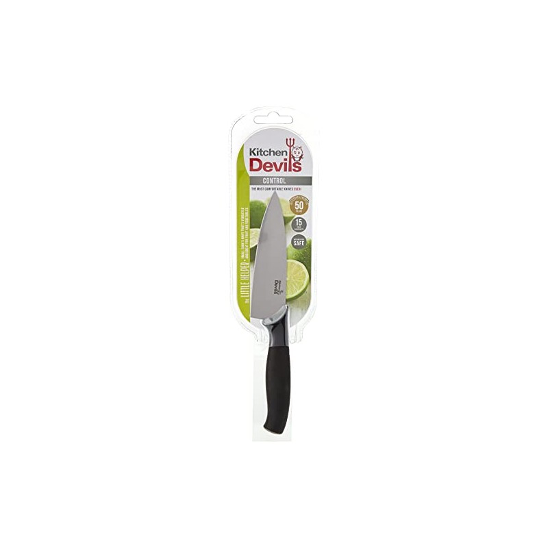KitchenDevils ControlSmallCook'sknife, Stainless Steel, Black, 31x3.5x2cm