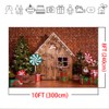 Mocsicka 10x8ft Christmas Photo Backdrop Christmas Wooden House Candy Tree