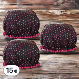 Three Sun Hair Dye Perm Set Waterproof Double Shower Hair Cap 15 Pieces Black Pink / 쓰리썬 염색약 파마용세트 방수 이중 샤워 헤어캡 15개 블랙핑크
