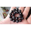 RAYON Black Onyx & Volcanic Lava Bracelet Men 10mm Round