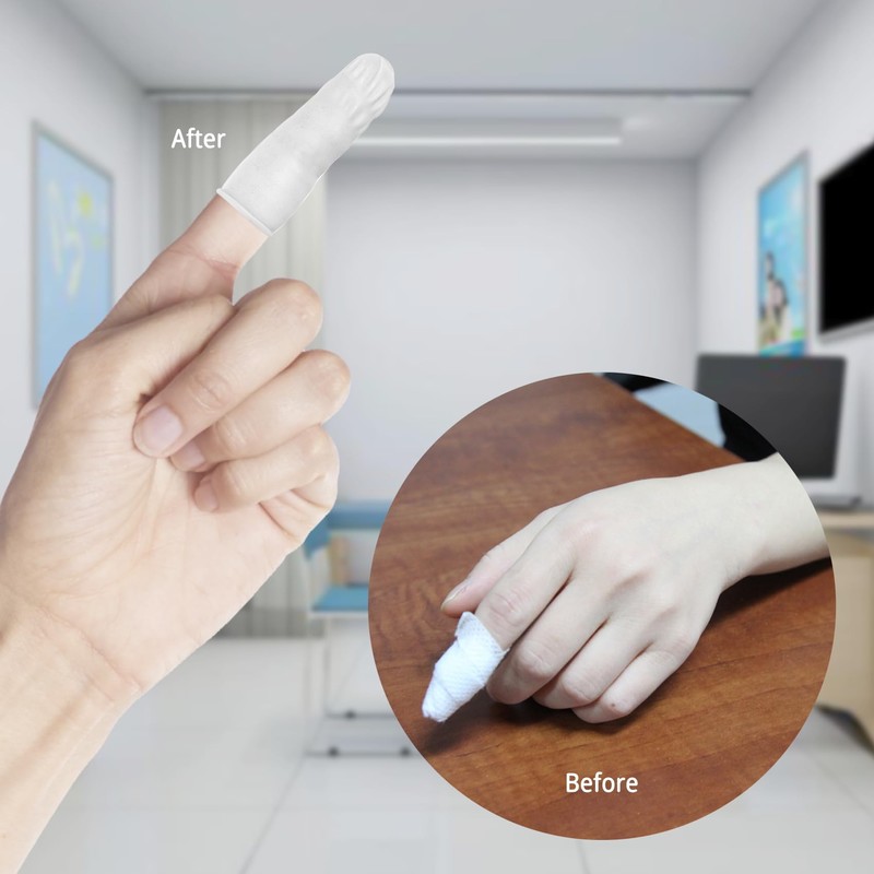 100 Pcs Finger Protectors, Disposable Finger Covers, Latex Anti-Static Finger