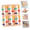 SAFIGLE 1Pc Foot Roller Massager Chic Wooden Acupoint Tool for