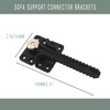 6PCS Sofa Support Connector Brackets - Invisible Interlocking Sofa Connector