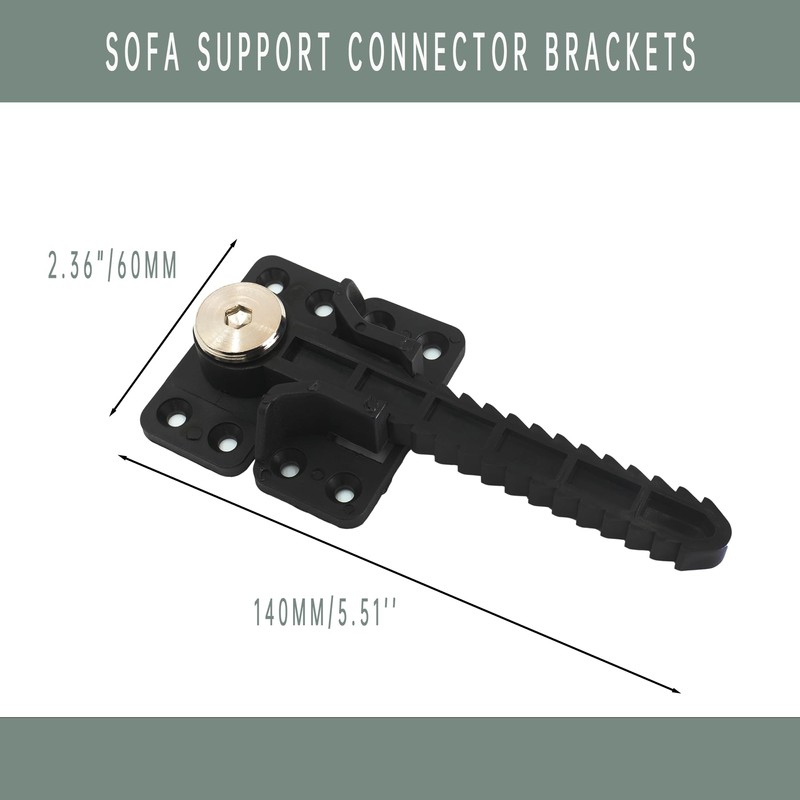 6PCS Sofa Support Connector Brackets - Invisible Interlocking Sofa Connector