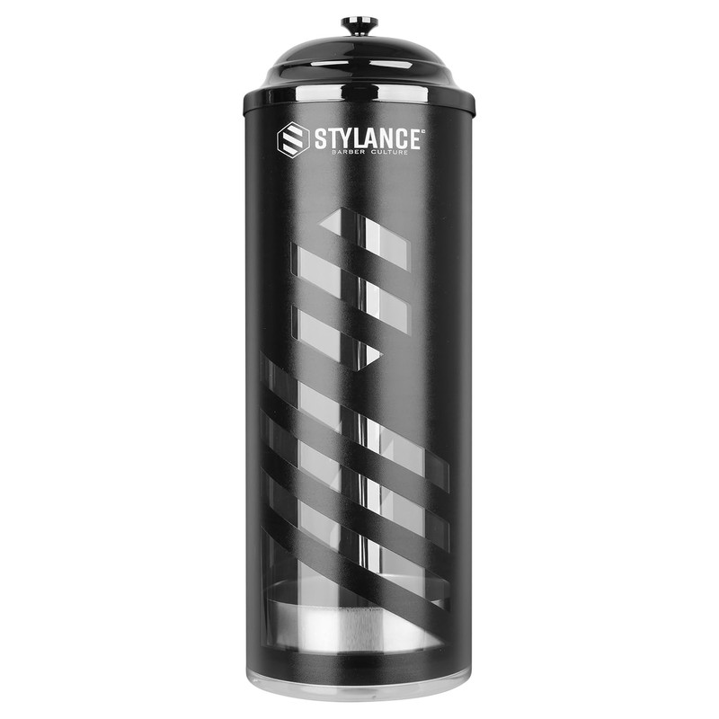 STYLANCE Barber Disinfecting Jar, Glass Disinfectant Container with Removable Basket,