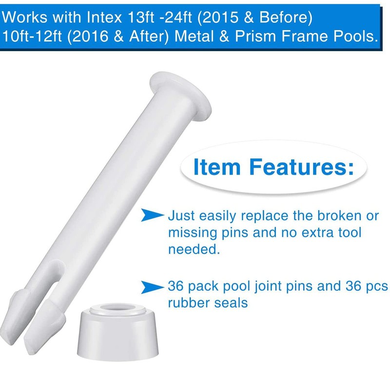 TKTTBD Pool Joint Pins & Seals - 24 Pieces Pool