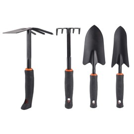 Topyond 4pcs Gardening Tool Set, Garden Rake Spade,Hand Cleaning Shovel Tools,Anti Rust and Durable Gardening Shovel Tools, Suitable for Family Gardening Flowers Planting