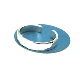 Sterling Silver Toe Ring, Hammered Texture