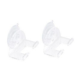 iplusmile 2pcs Transparent Razor Holder for Men Strong Suction Cup Shaver Hanger for Bathroom Keeps Razors Dry Shavers Up to Wide No Residue After Removal