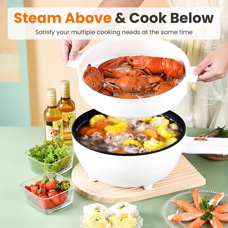 3L Electric Hot Pot, Non-Stick Multi-Cooker Frying Pan