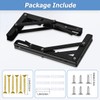 2PCS Folding Shelf Brackets, 12 inch Heavy Duty Stainless Steel