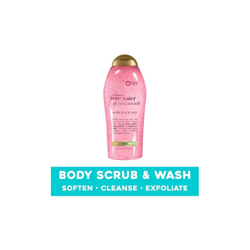 OGX Jabón Corporal Exfoliante Fresh con Sal Rosa y Agua